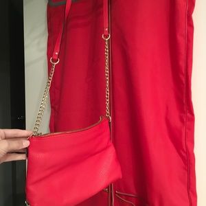 Red crossbody purse